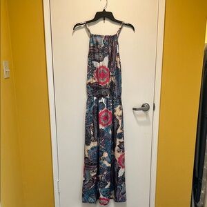 Floral Paisley Jumpsuit - Multicolor